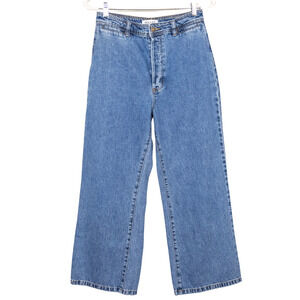 ROLLA'S High Rise Wide Leg Jeans Medium Wash Button Fly Welt Pockets Women's 29